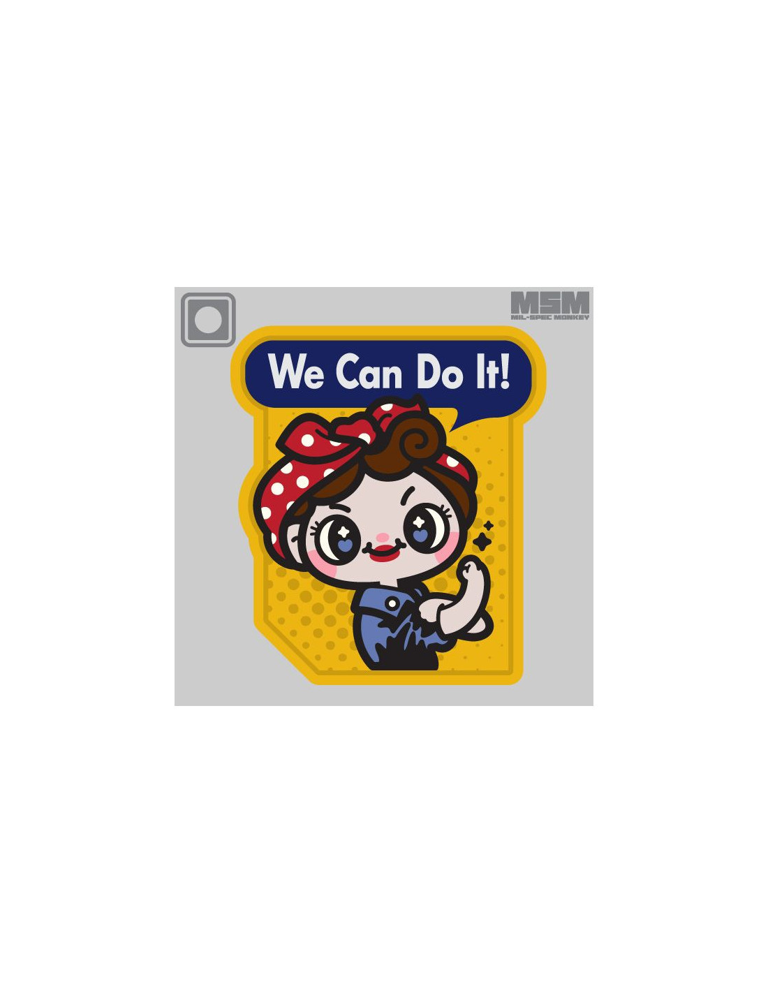 We Can Do it Cute PVC Patch - Fullcolor