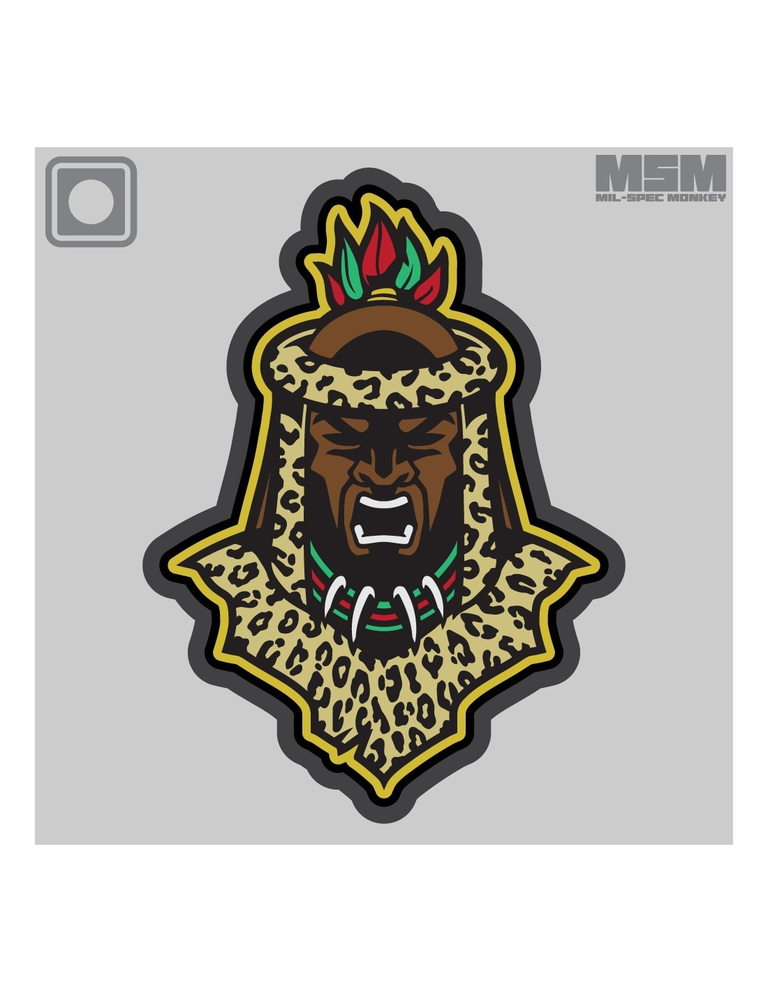Zulu Warrior Head 1 Patch - Fullcolor