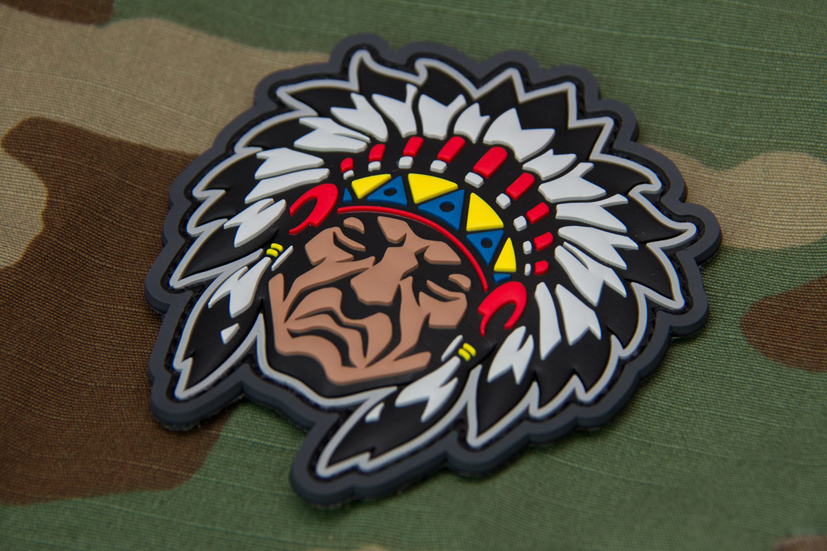 Native American Warrior Head 1 Patch  - Fullcolor
