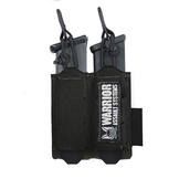 Laser Cut Double Bungee Pistol Pouch - Black