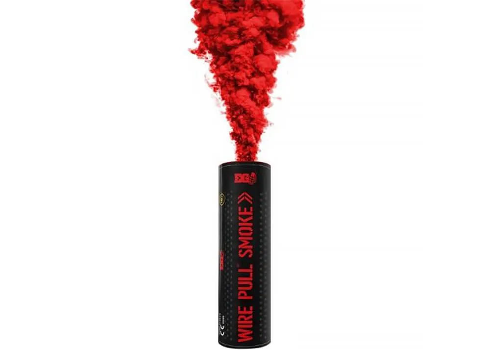 Smoke Grenade  WP40 Wire Pull - Red