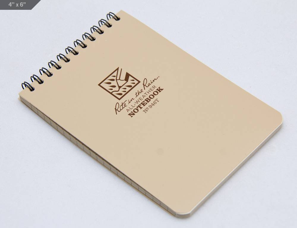 Pocket Top Spiral Notebook 10 X15cm - Tan