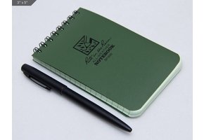 Pocket Top Spiral Notebook 10 X15cm - Olive Drab