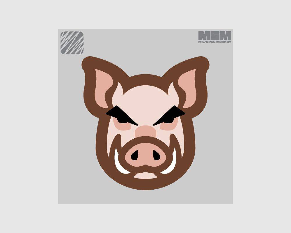 Pig Head Patch - Color