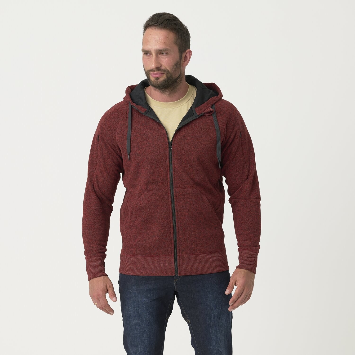 Covert Tactical Hoodie (FullZip) - Melange Red