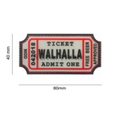 Large Walhalla Ticket Rubber Patch