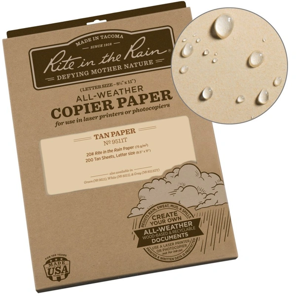All Weather Printer paper 8.5 200 Sheets - Tan