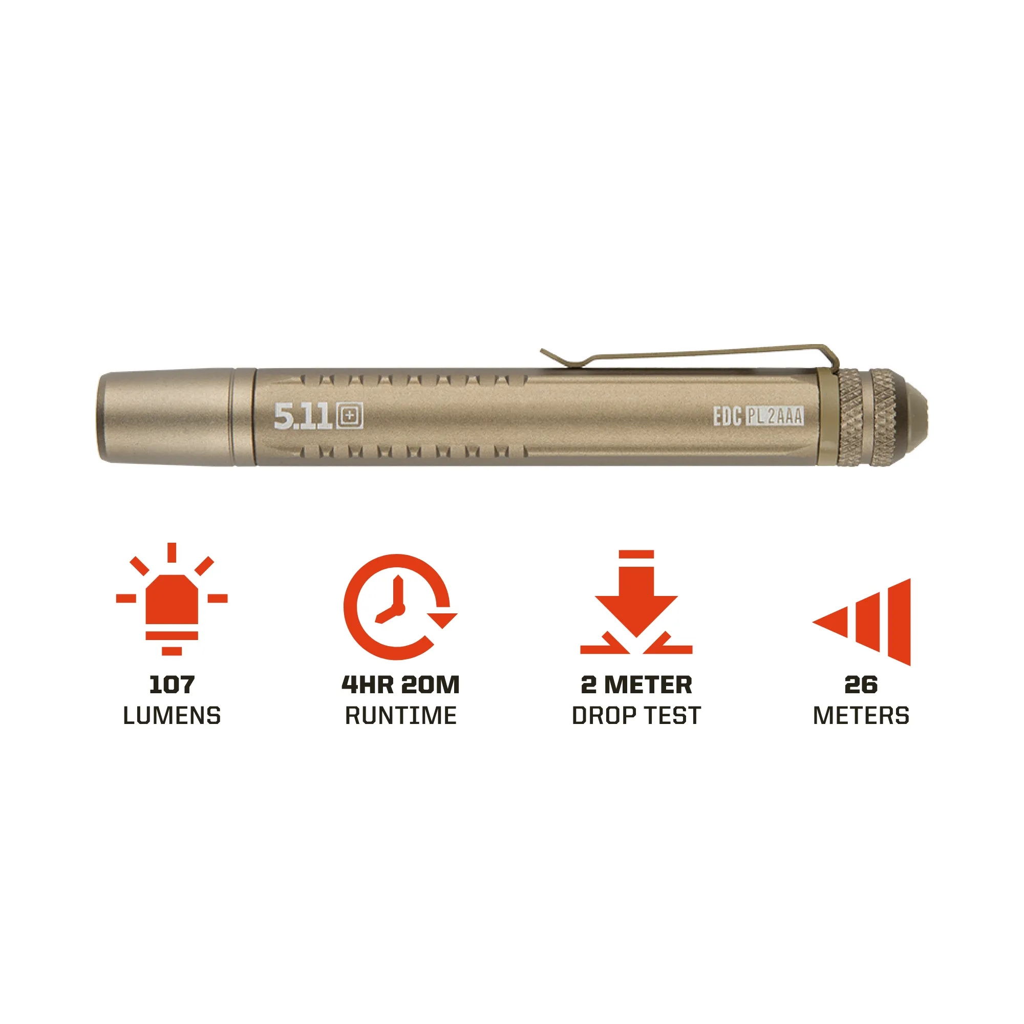 EDC PL 2AAA Flashlight - Sandstone