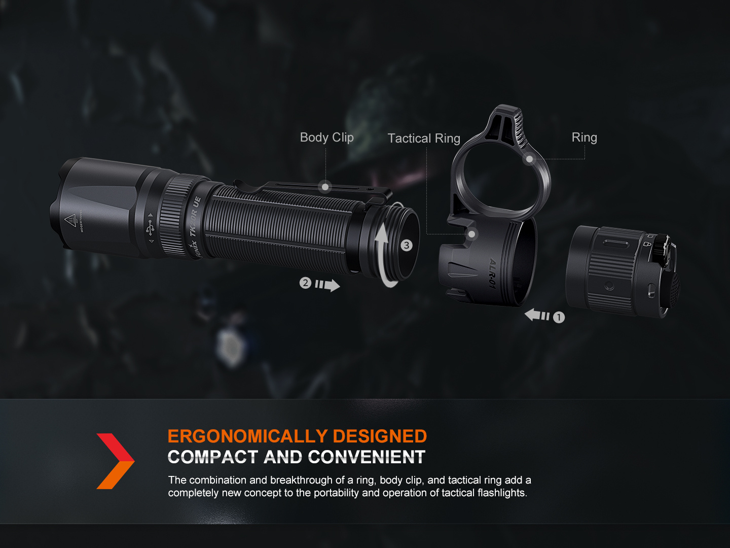 Fenix ALR-01 tactical flashlight ring