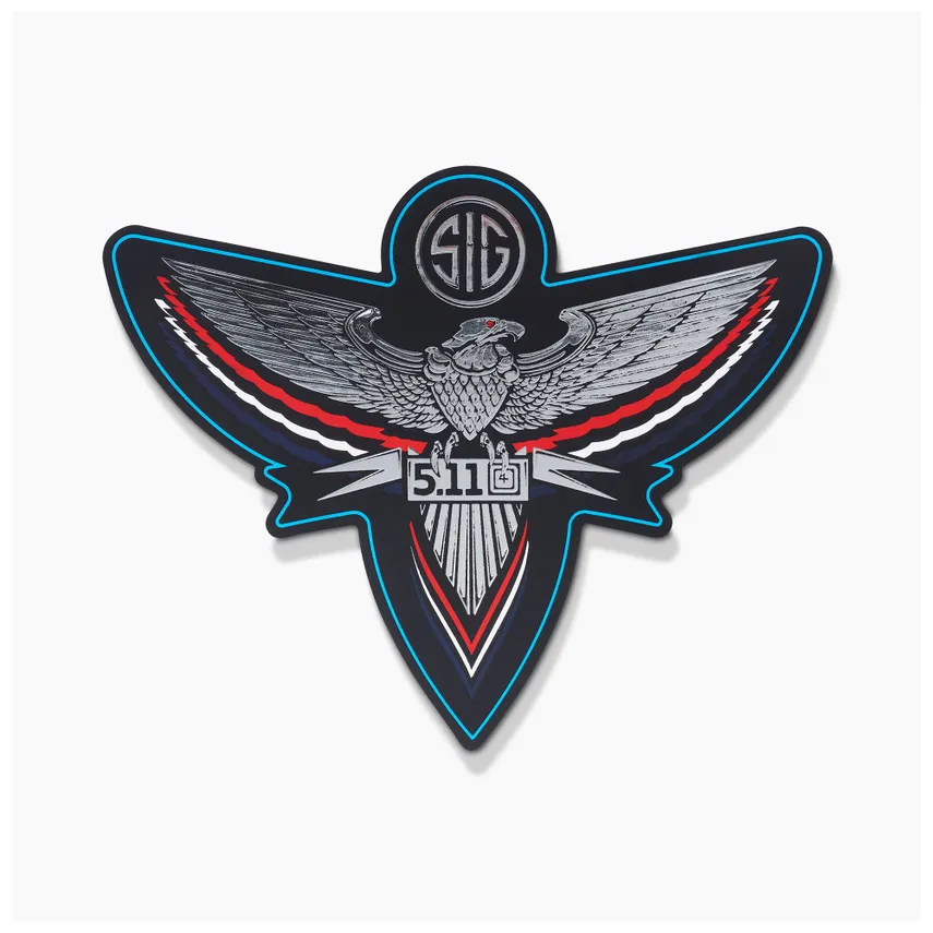 SIG SAUER x 5.11 Chrome Eagle Sticker