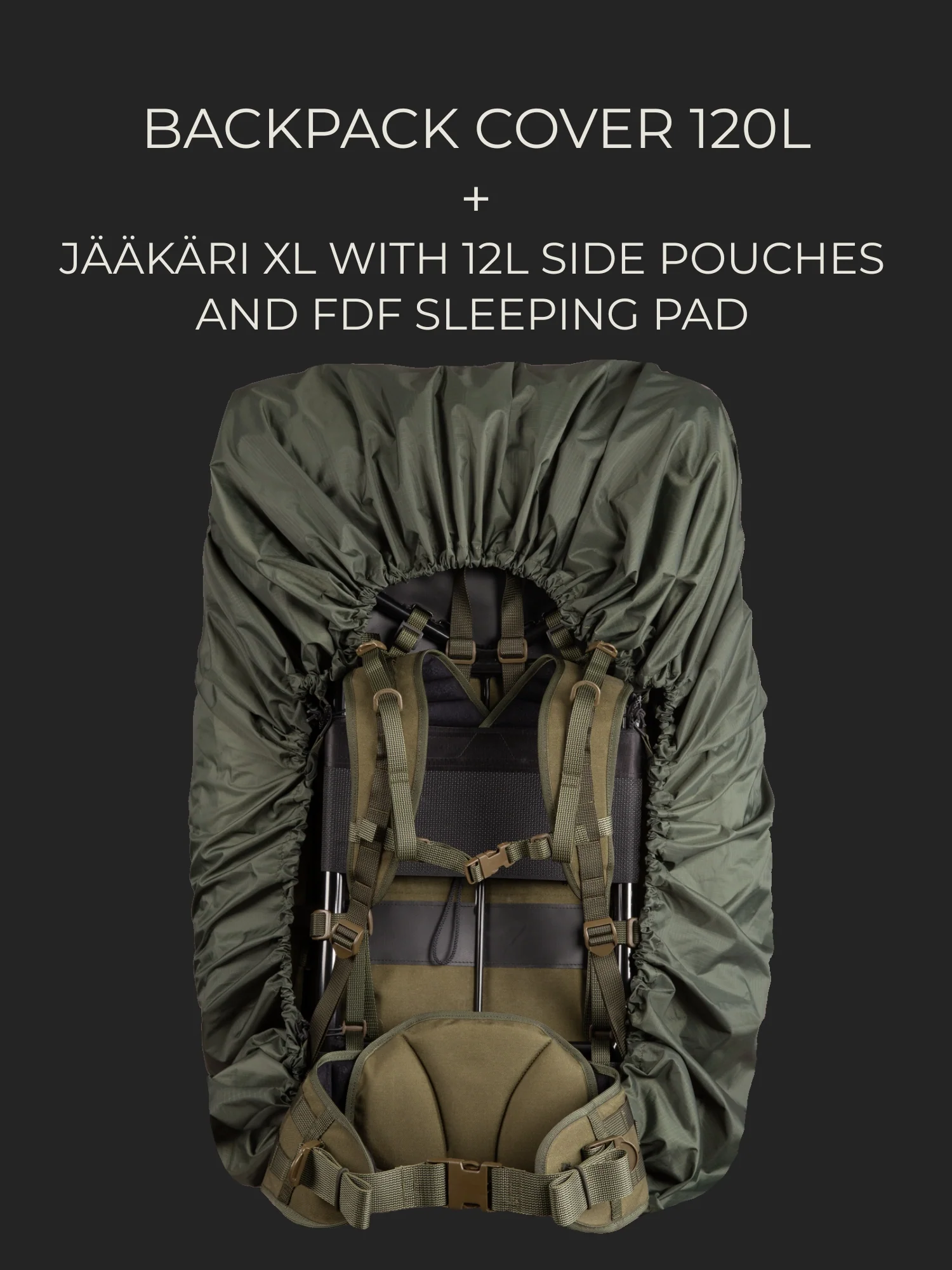 Savotta Backpack cover 120L - Green