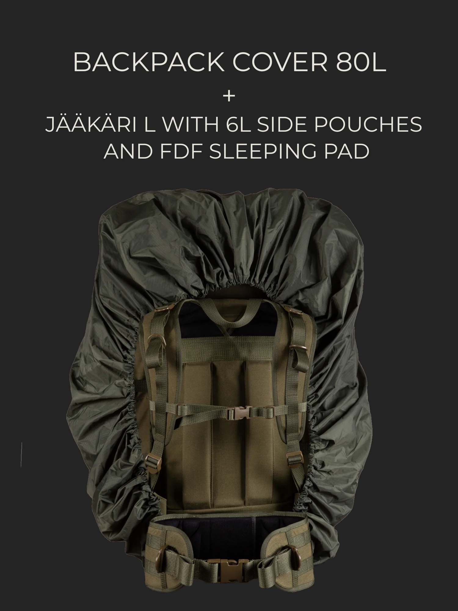 Savotta Backpack cover 80L - Green