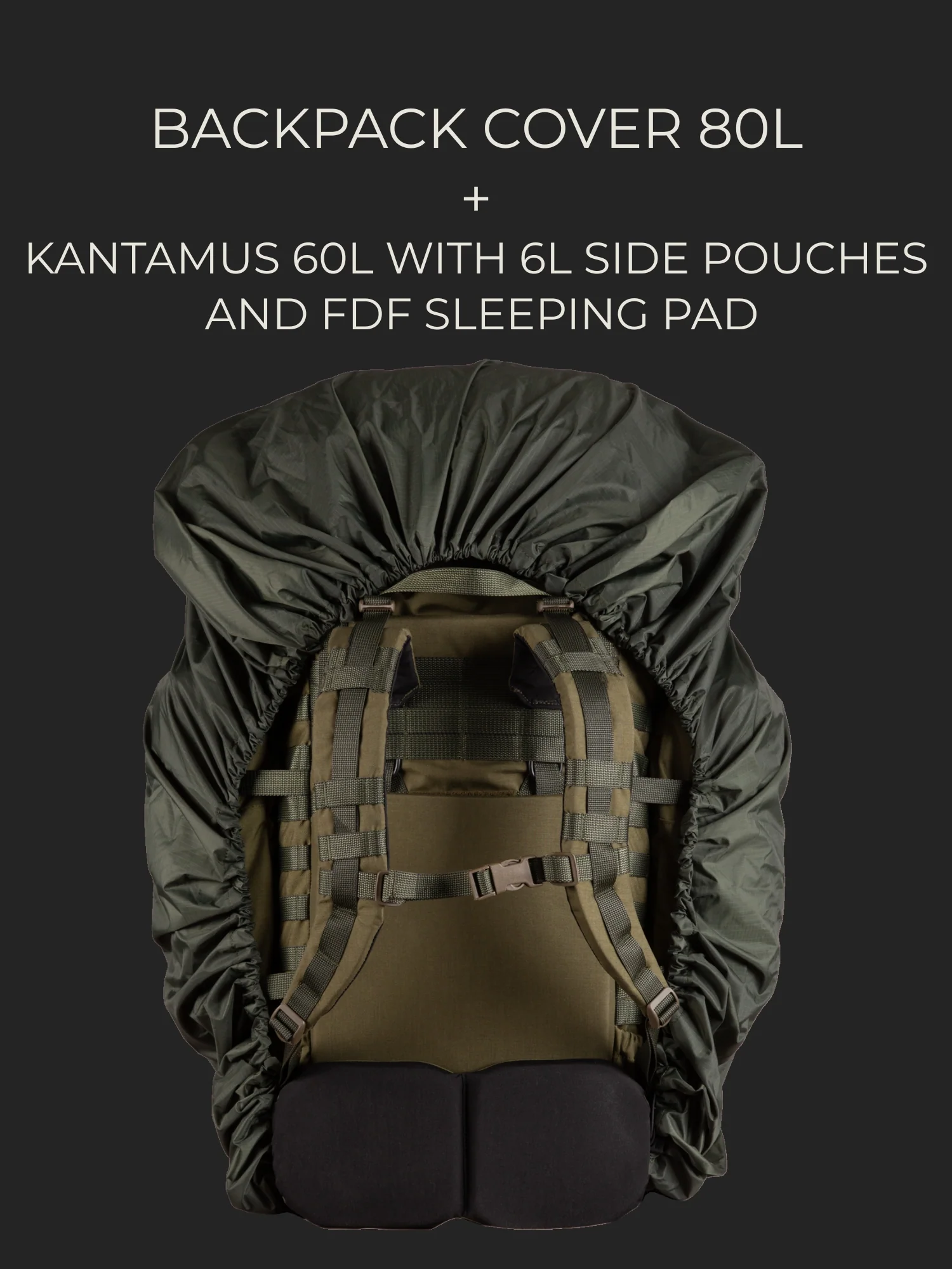 Savotta Backpack cover 80L - Green