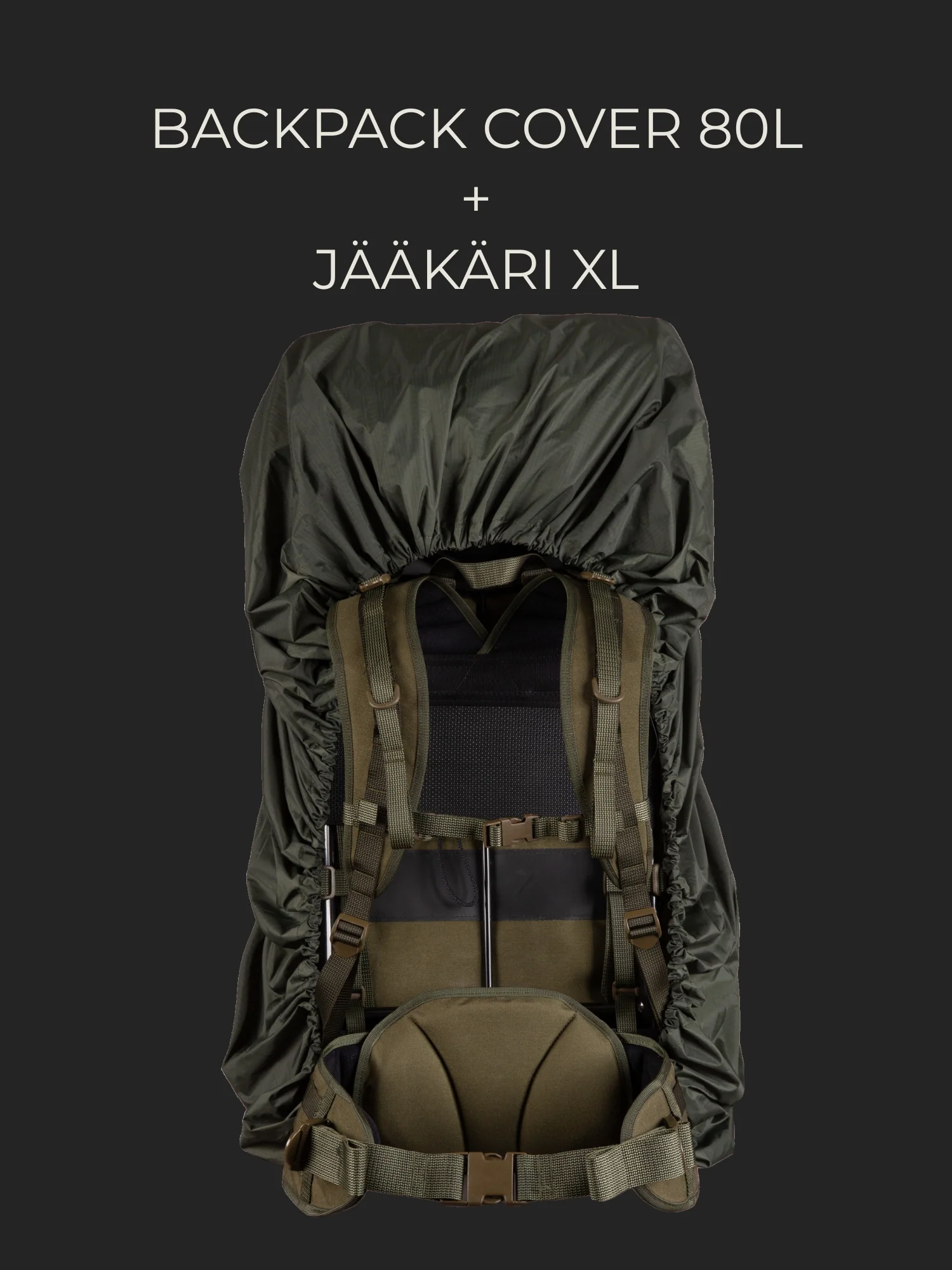 Savotta Backpack cover 80L - Green