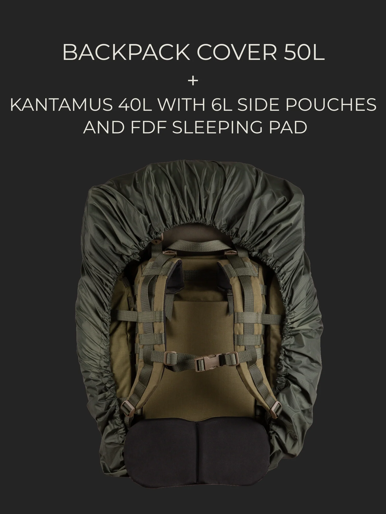 Savotta Backpack cover 50L - Green