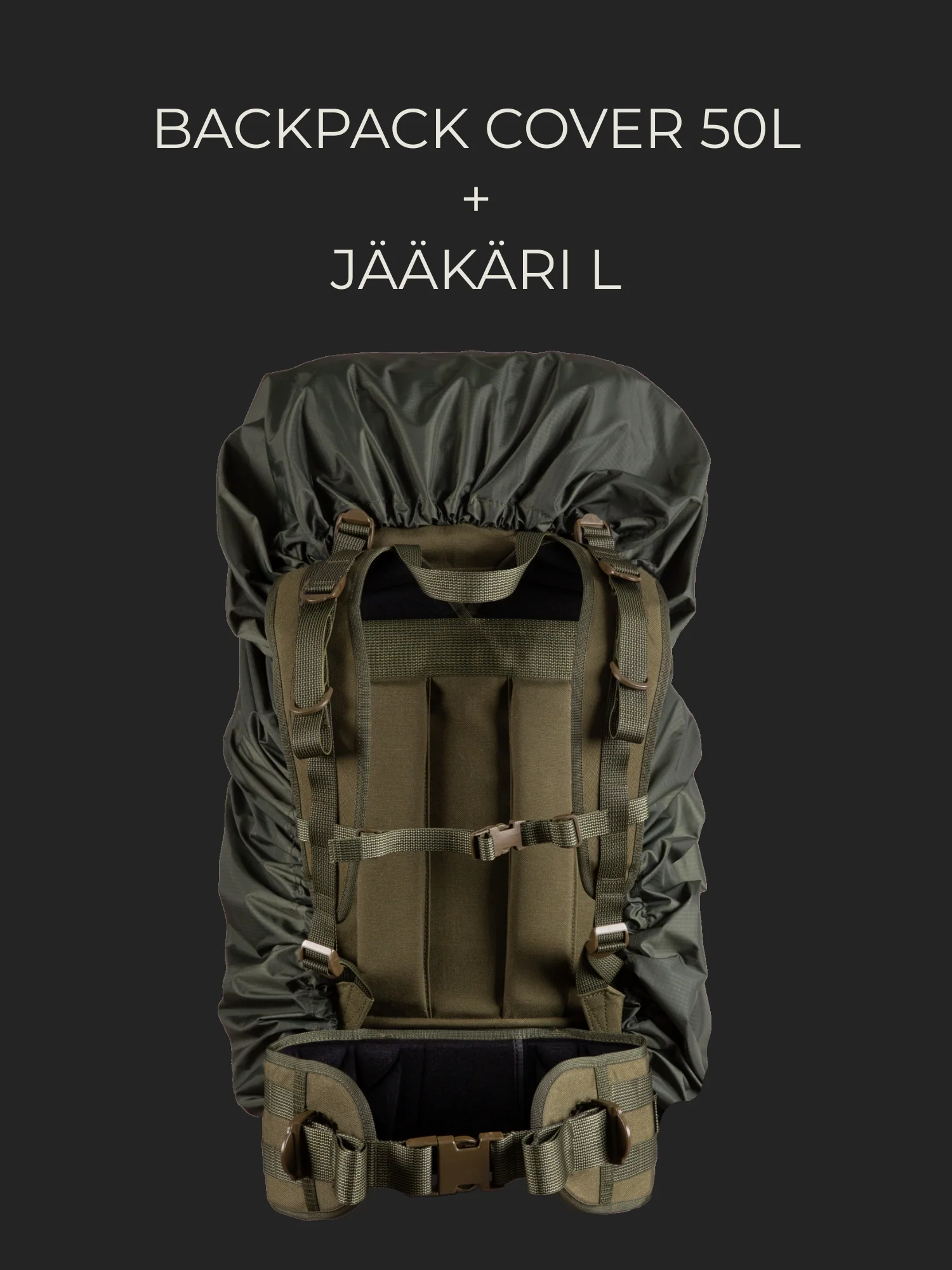 Savotta Backpack cover 50L - Green