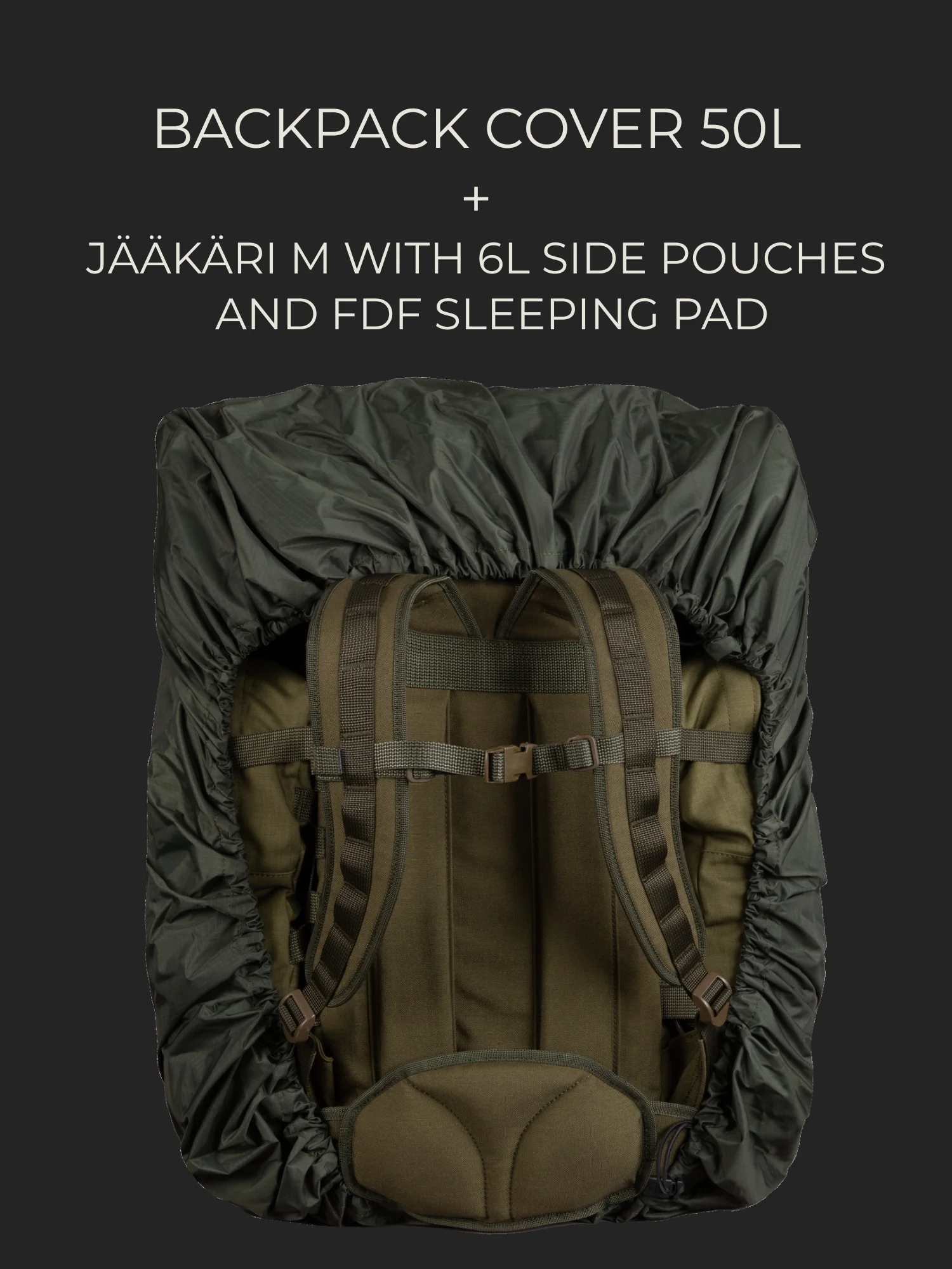 Savotta Backpack cover 50L - Green