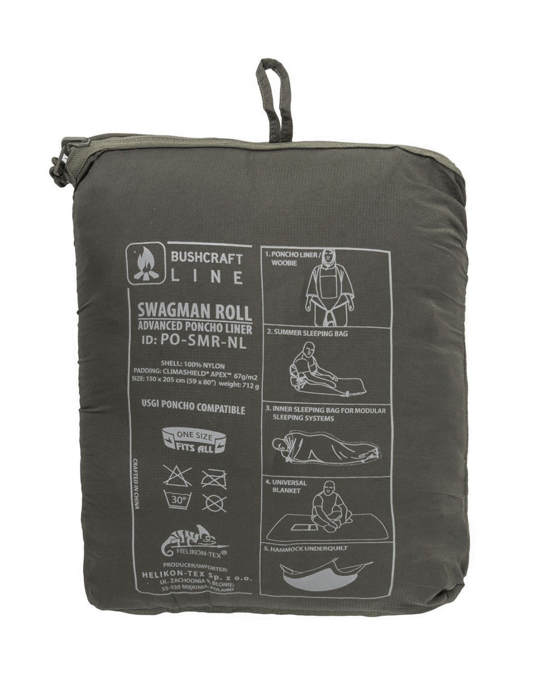 Swagman Roll Poncho - Taiga Green