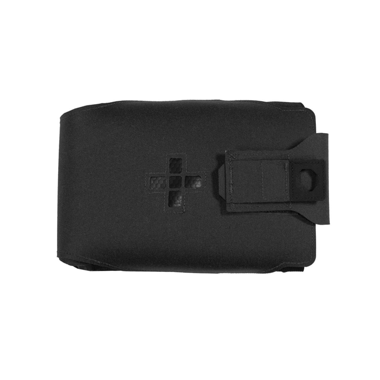 Laser Cut Large Horizontal Individual First Aid Kit Pouch - Black