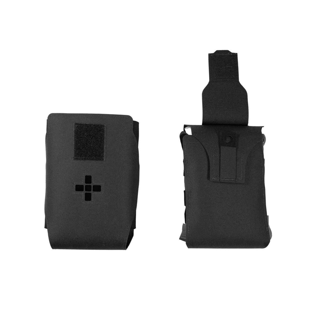 Laser Cut Large Horizontal Individual First Aid Kit Pouch - Black