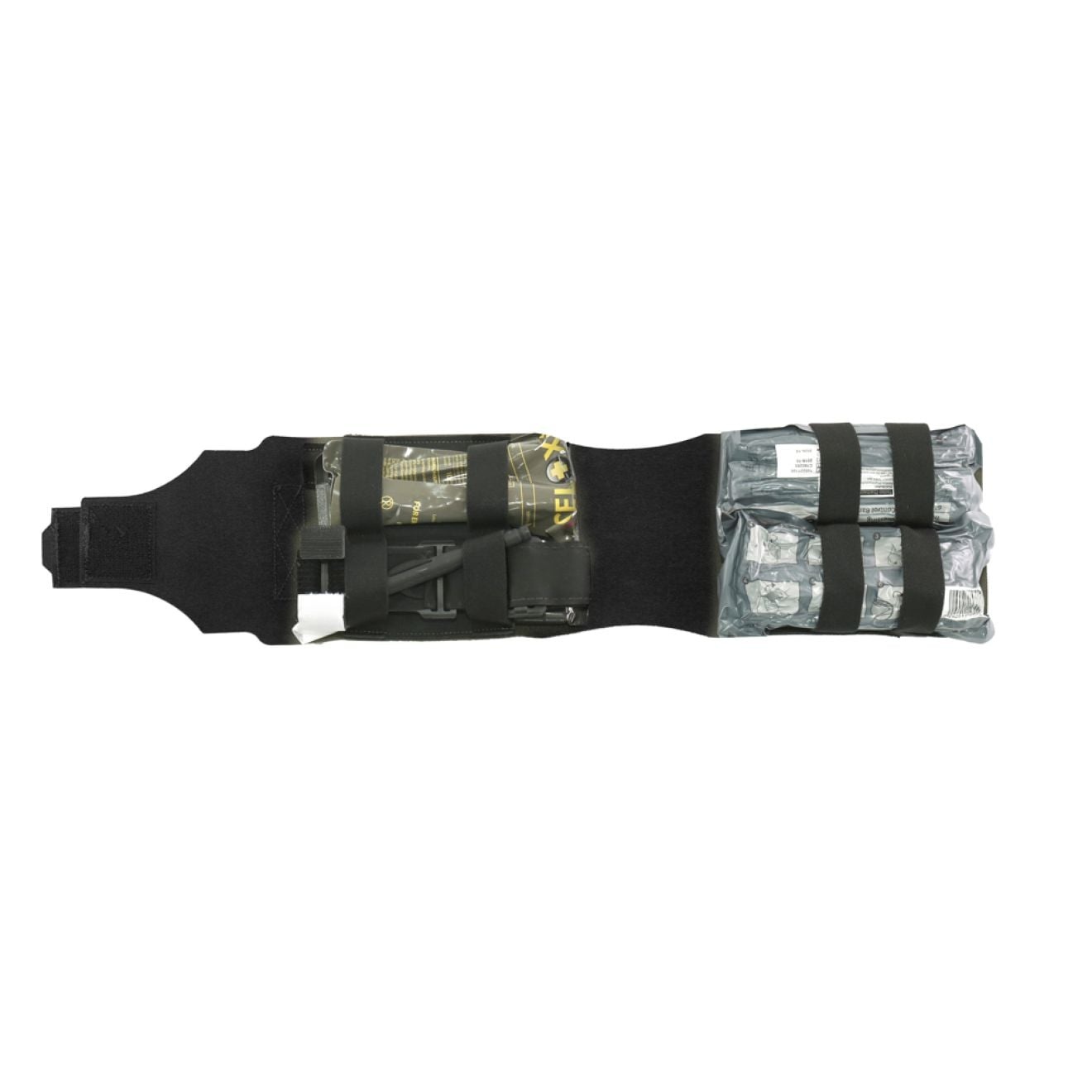 Laser Cut Large Horizontal Individual First Aid Kit Pouch - Black