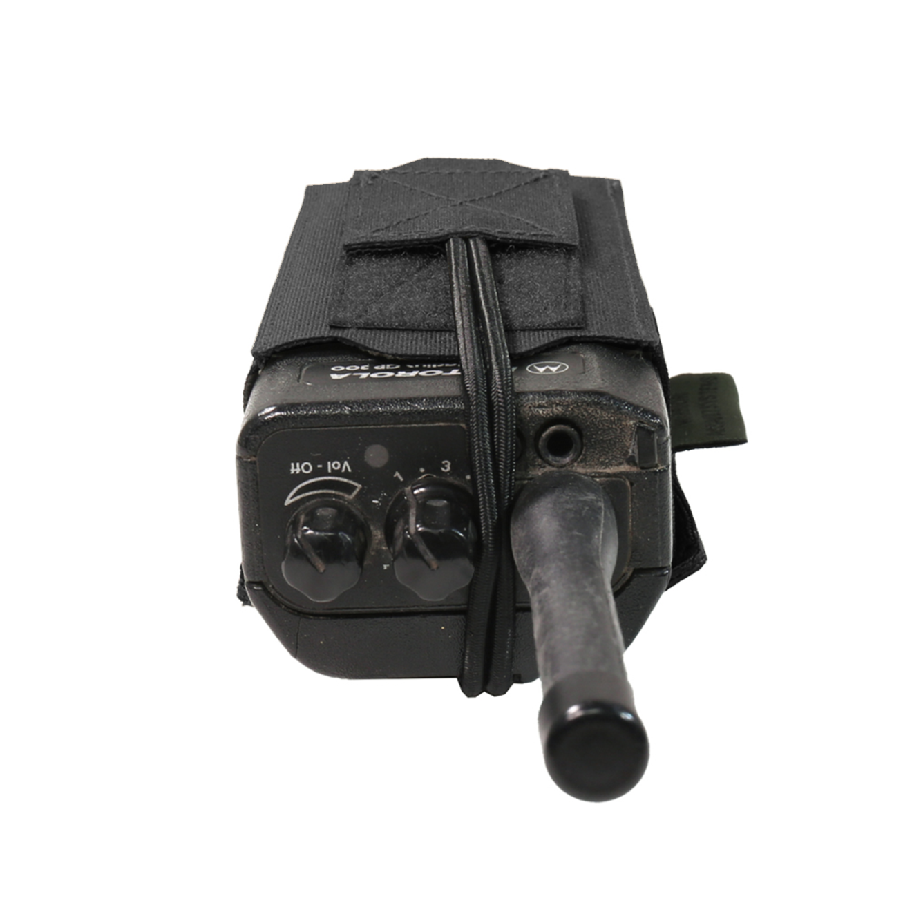 Laser Cut Adjustable  Radio Pouch - Black