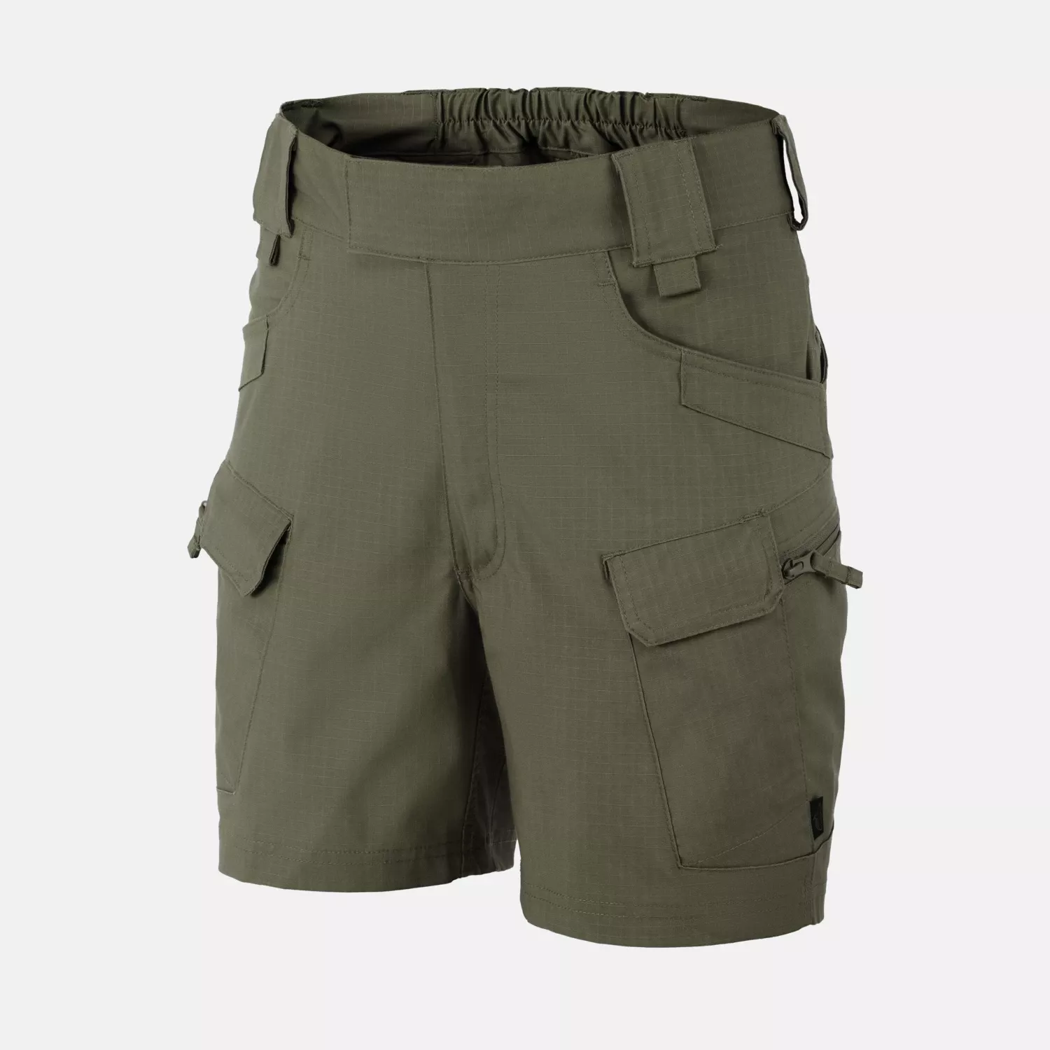 UTS Shorts 6" PolyCotton Stretch Ripstop  - Olive Green