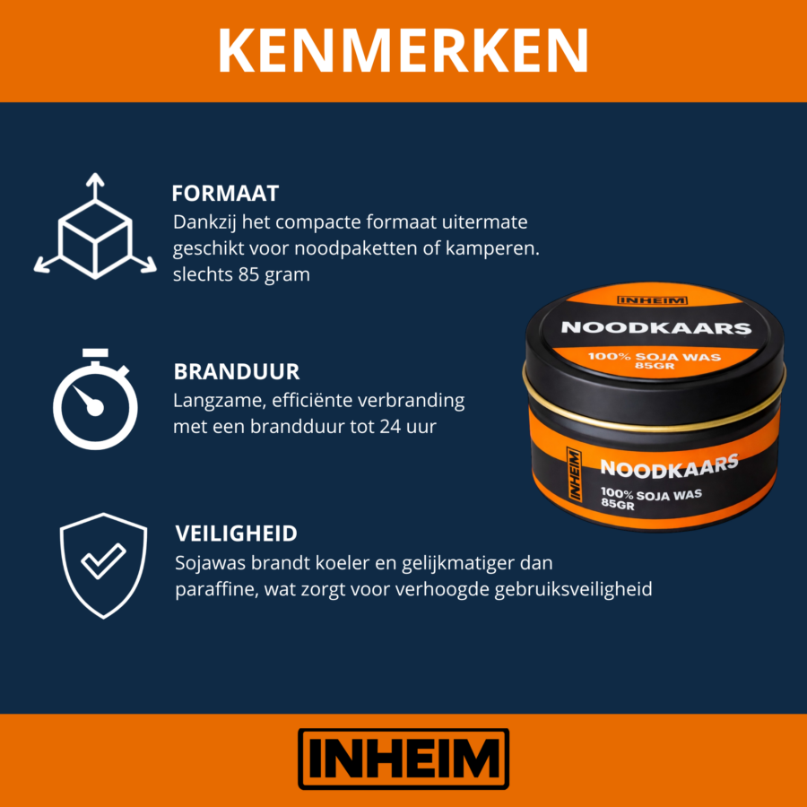 Noodkaars – 24 Uur Brandtijd