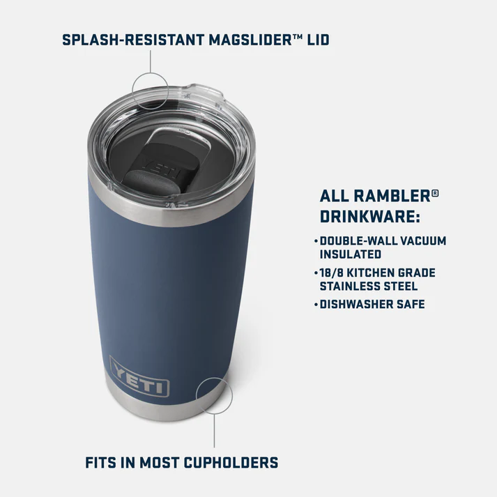Rambler 20 oz (591 ml) - Black Forest Green