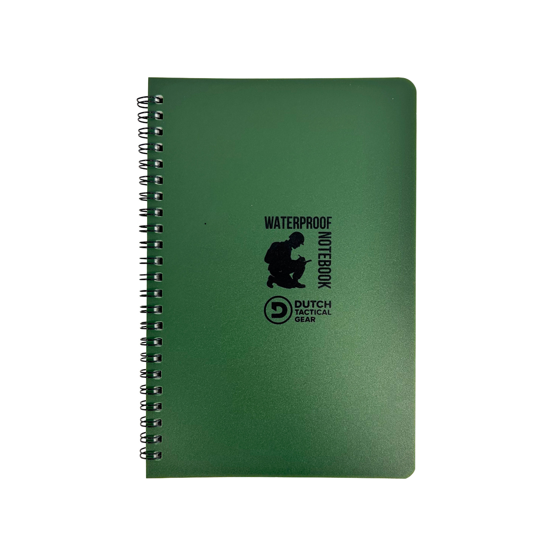 Waterproof Notebook 14 x 21cm Side Spiral - Olive