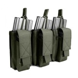 Triple Open 5.56mm Mag w 3 Pistol Mag Pouches - Olive Drab