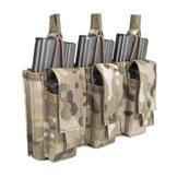 Triple Open 5.56mm Mag w 3 Pistol Mag Pouches - MultiCam