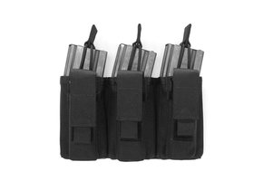 Triple Open 5.56mm Mag w 3 Pistol Mag Pouches - Black