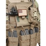 Large Admin Panel w Pistol Pouch Coyote Tan