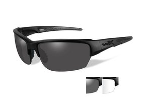 WX Saint matte Black Frame/ Clear and Grey lenses