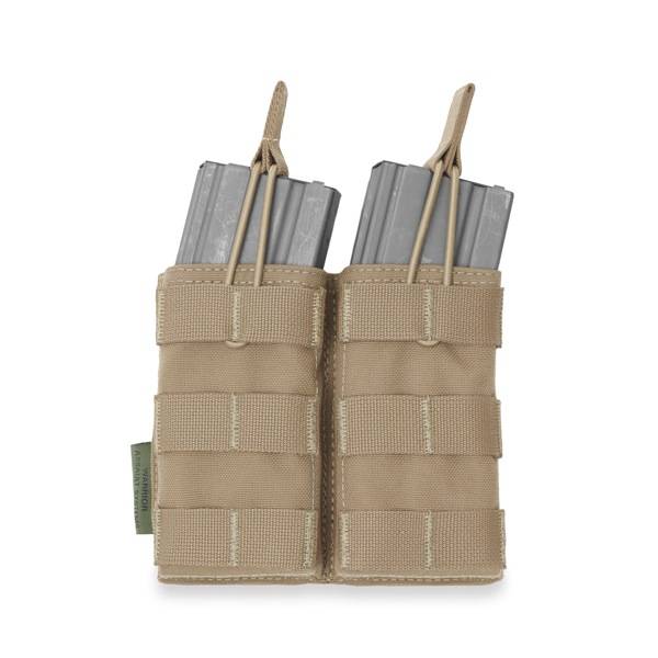 Double Open 5.56 Mag Bungee Retention - Coyote Tan