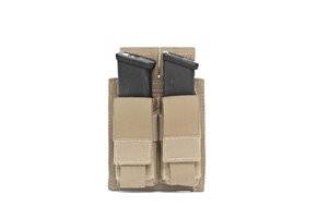 Elite OPS Direct Action Double 9mm Pistol Pouch - Coyote Tan