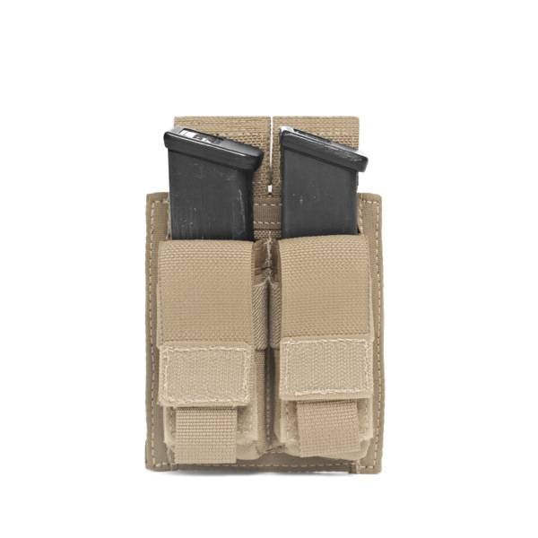 Elite OPS Direct Action Double 9mm Pistol Pouch - Coyote Tan