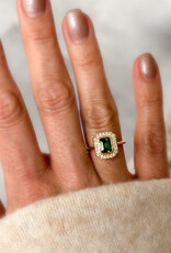 Atelier Maison Mood - asse ring  - kleursteen en diamant