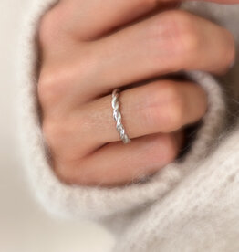 Atelier Maison The Rope ring | 18K wit goud