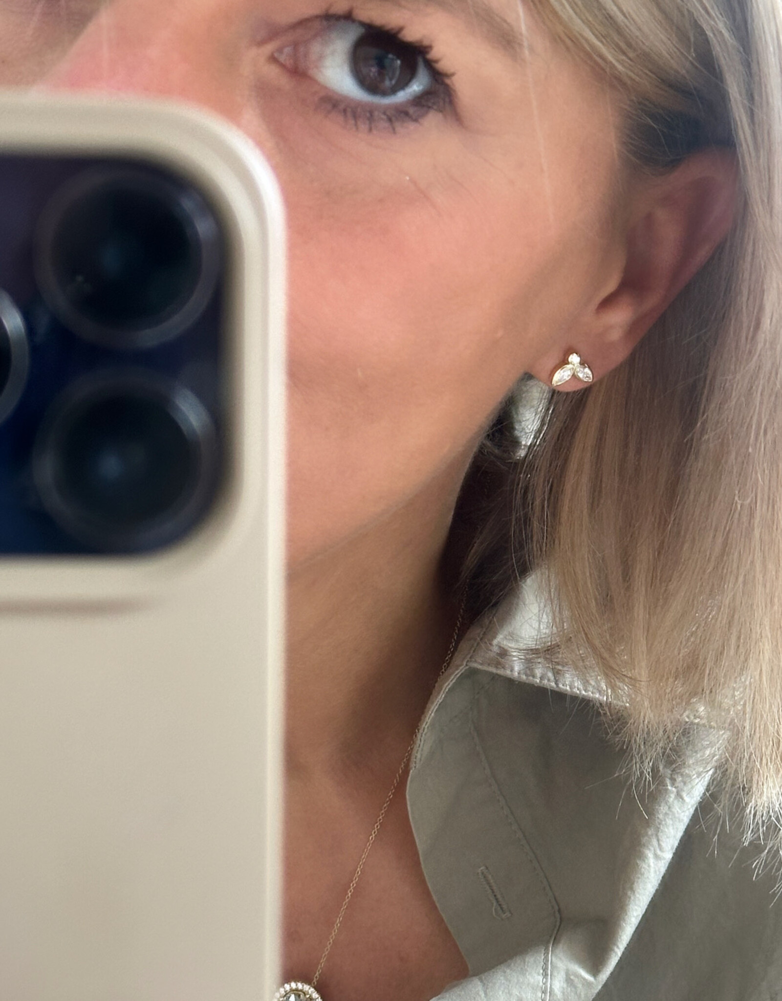 Atelier Maison In voorraad: Moonlight oorstekers | 18K wit goud