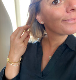 Atelier Maison In voorraad: Moonlight  oorstekers | 18K geel goud