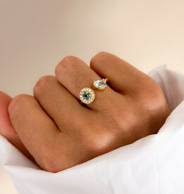 Atelier Maison The Choice ring | toermalijn, aquamarijn en LGD