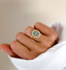 Atelier Maison Ma Belle ring | Mt51 | blauwe en witte LGD