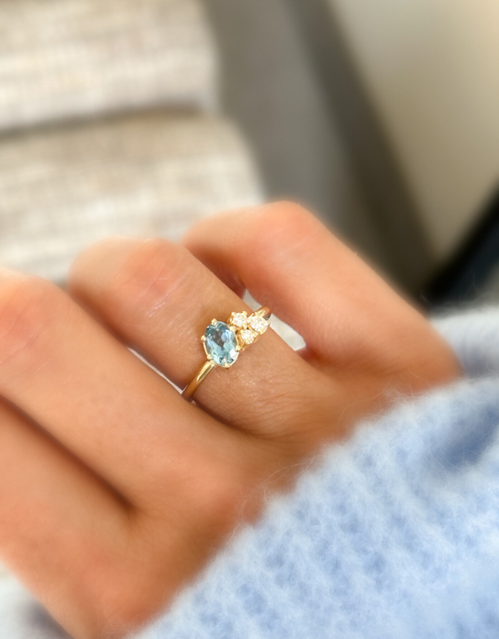 Atelier Maison Seize the day ring | kleursteen en diamanten