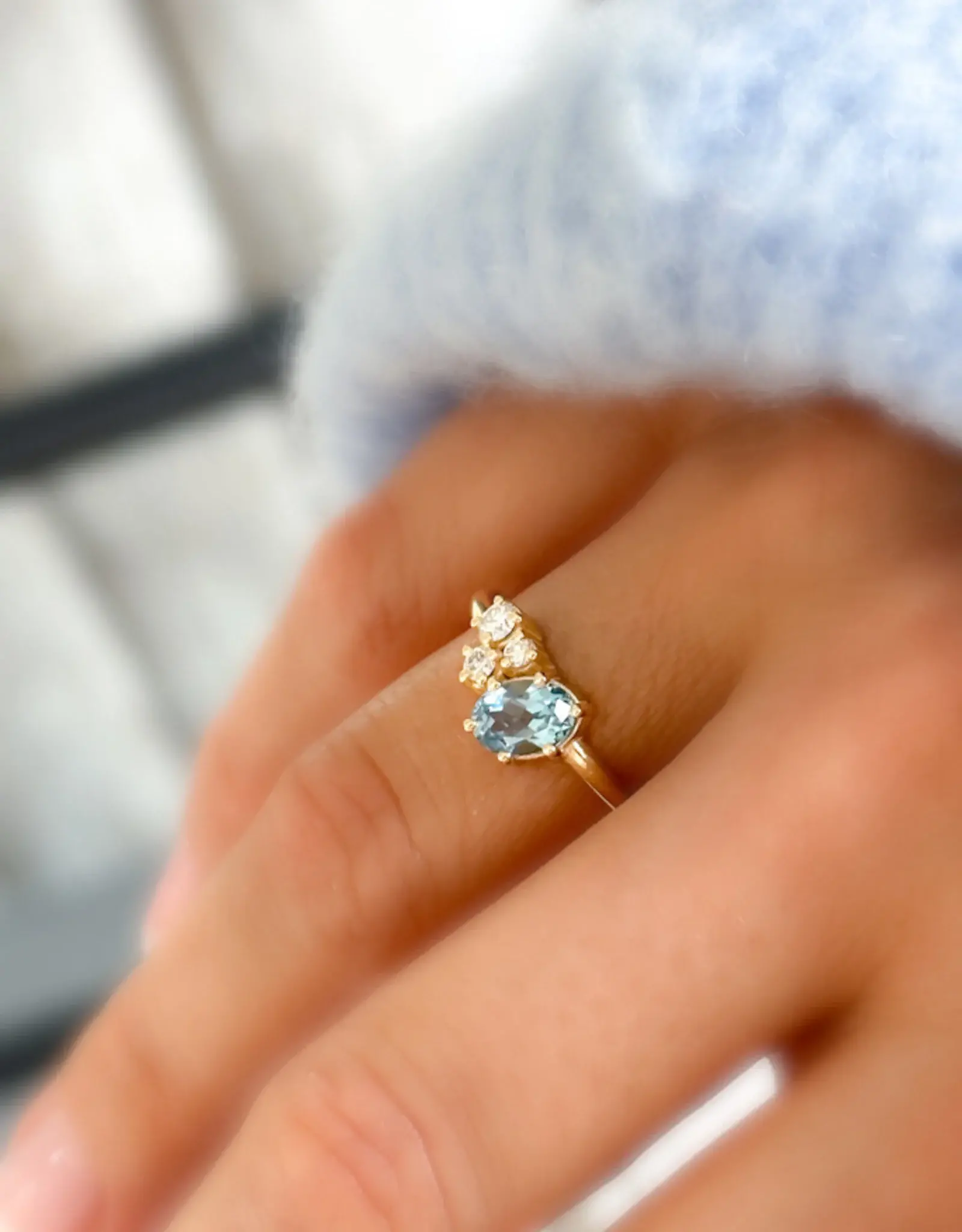 Atelier Maison Seize the day ring | kleursteen en diamanten