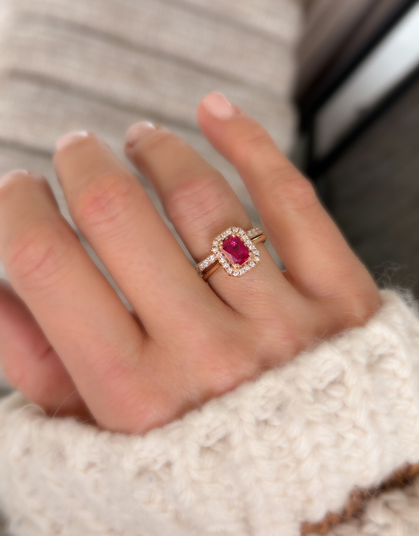 Atelier Maison Good Mood  ring | kleursteen en diamanten