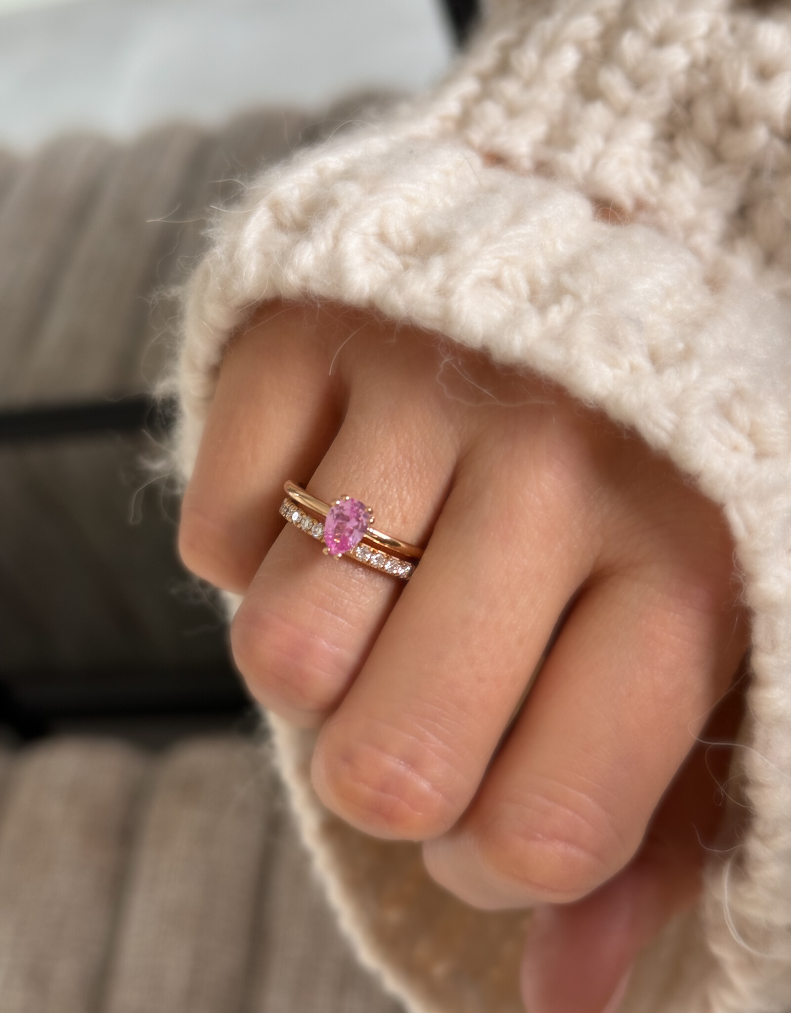 Atelier Maison The Happy Tear ring | kleursteen