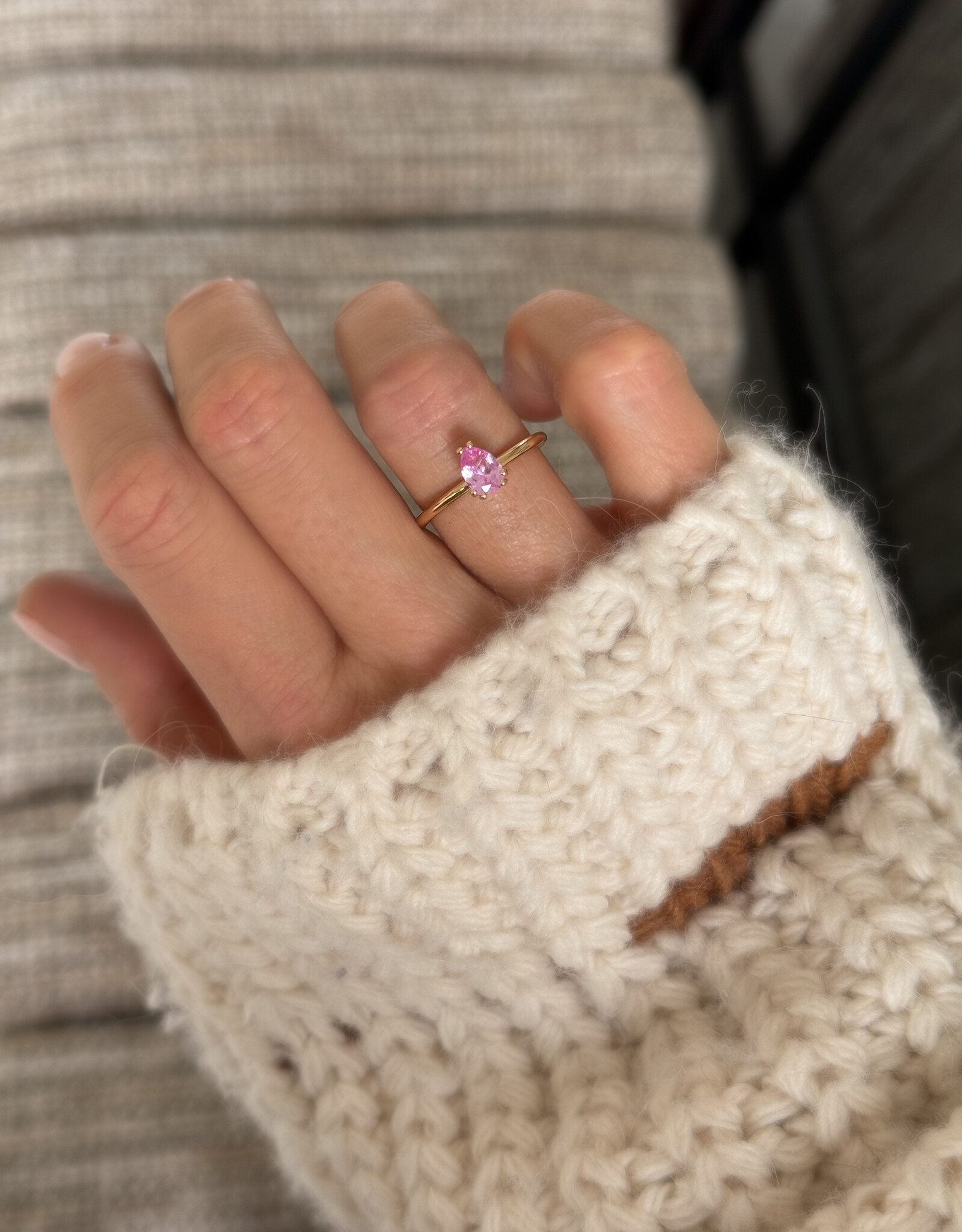 Atelier Maison The Happy Tear ring | kleursteen