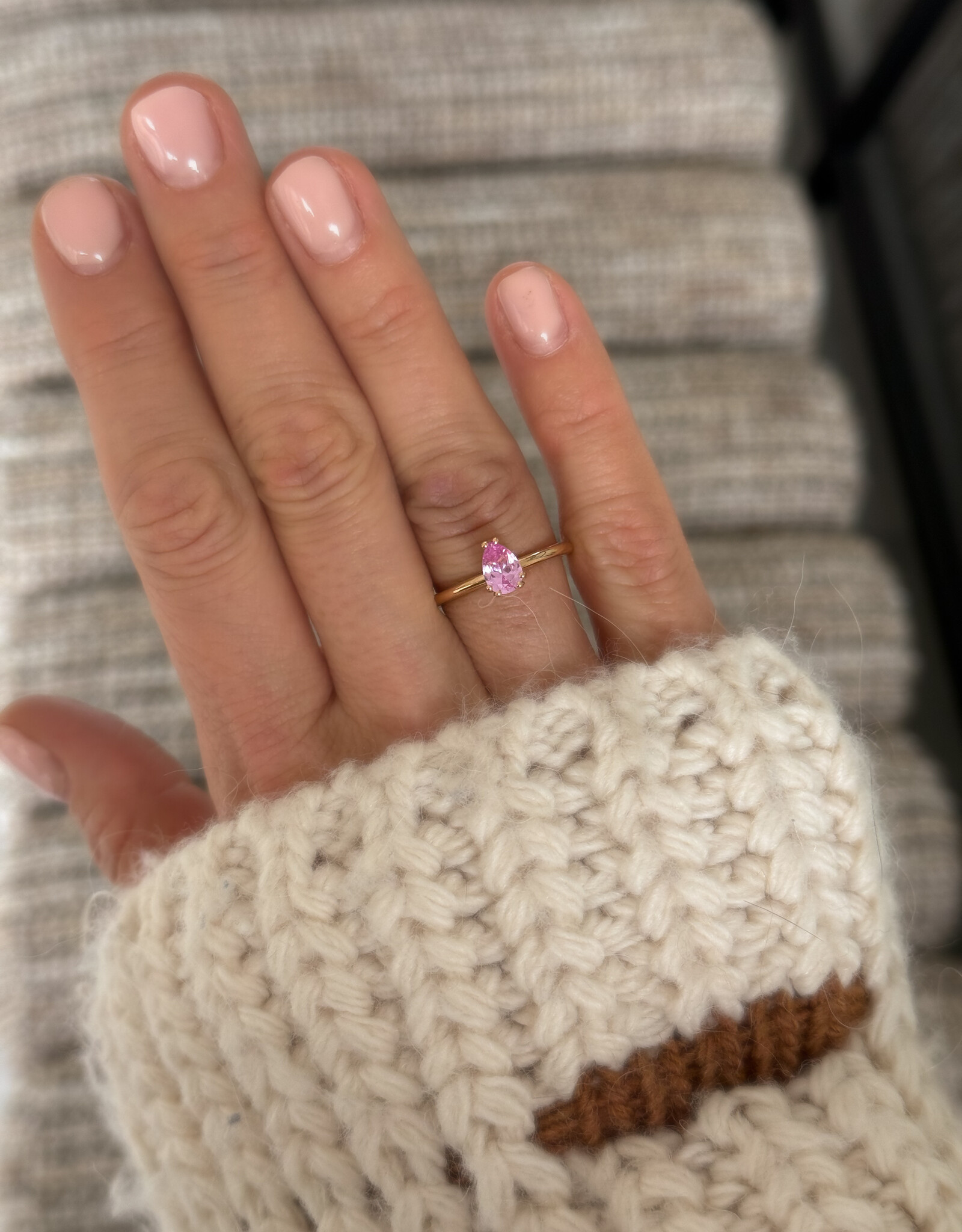 Atelier Maison The Happy Tear ring | kleursteen